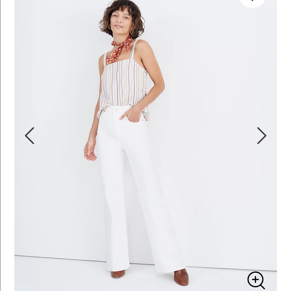 NEW Madewell White High Rise Flare Jeans